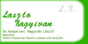 laszlo nagyivan business card